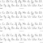 Handwriting Without Tears Cursive Alphabet Desk Sheets, 4