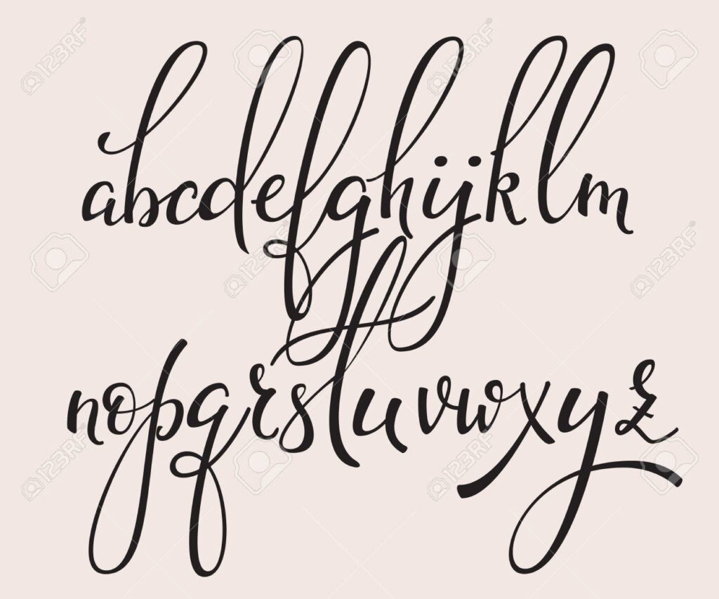 Handwritten Brush Style Modern Calligraphy Cursive Font With..
