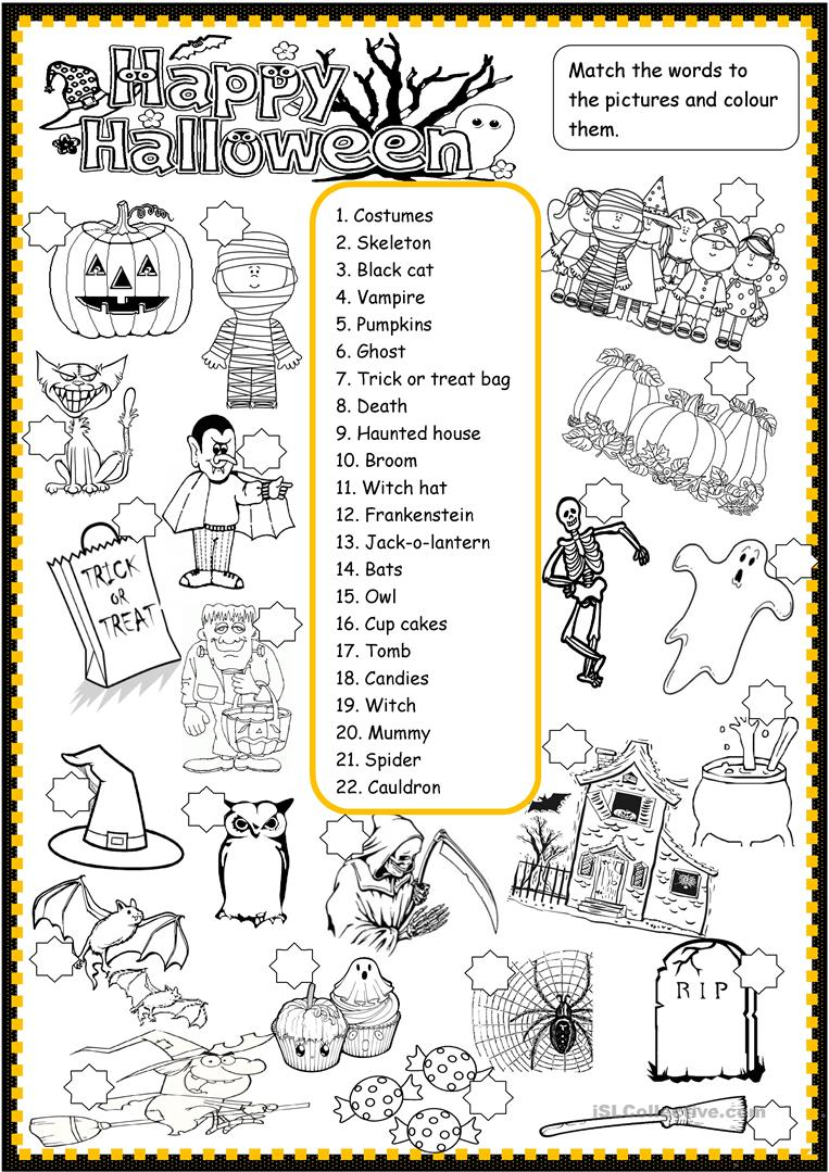 Happy Halloween - English Esl Worksheets For Distance