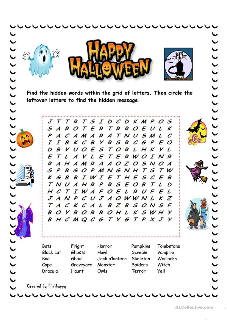 Happy Halloween! - English Esl Worksheets For Distance