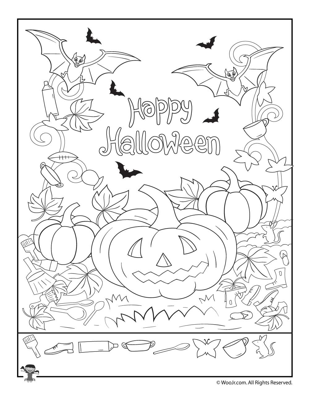 Happy Halloween Hidden Pictures Activity Page | Woo! Jr