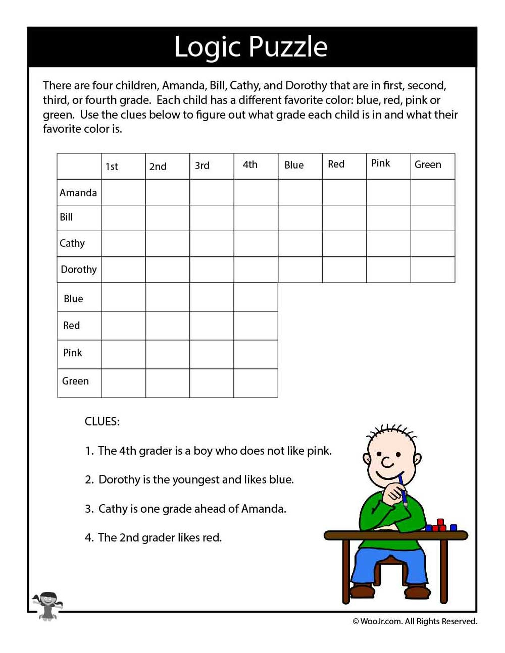 Hard Logic Puzzle For Kids | Woo! Jr. Kids Activities