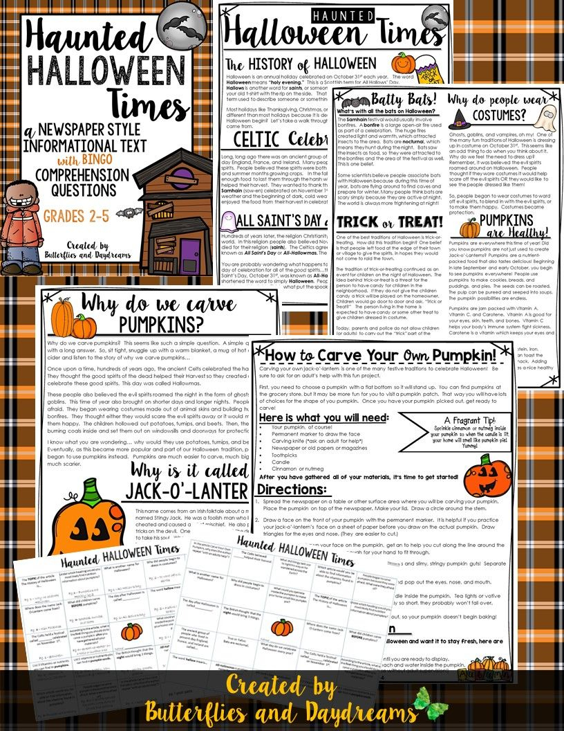 Haunted Halloween Times} History Of Halloween Newspaper