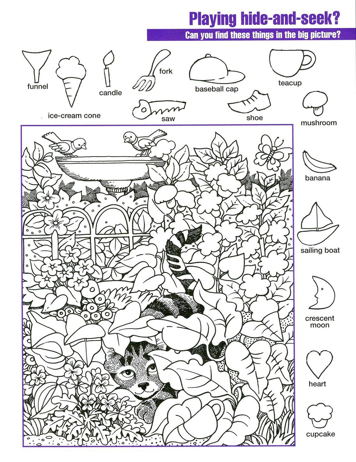 Hidden Pictures Worksheets Printable Activity Shelter