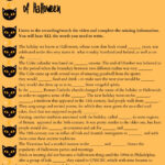 History Of Halloween Worksheet