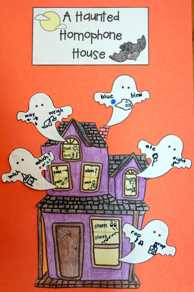 Homophone Craftivity For Halloween | Homophones, Third Grade