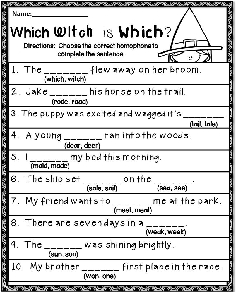 Homophones Freebie! | Homophones Worksheets, Halloween