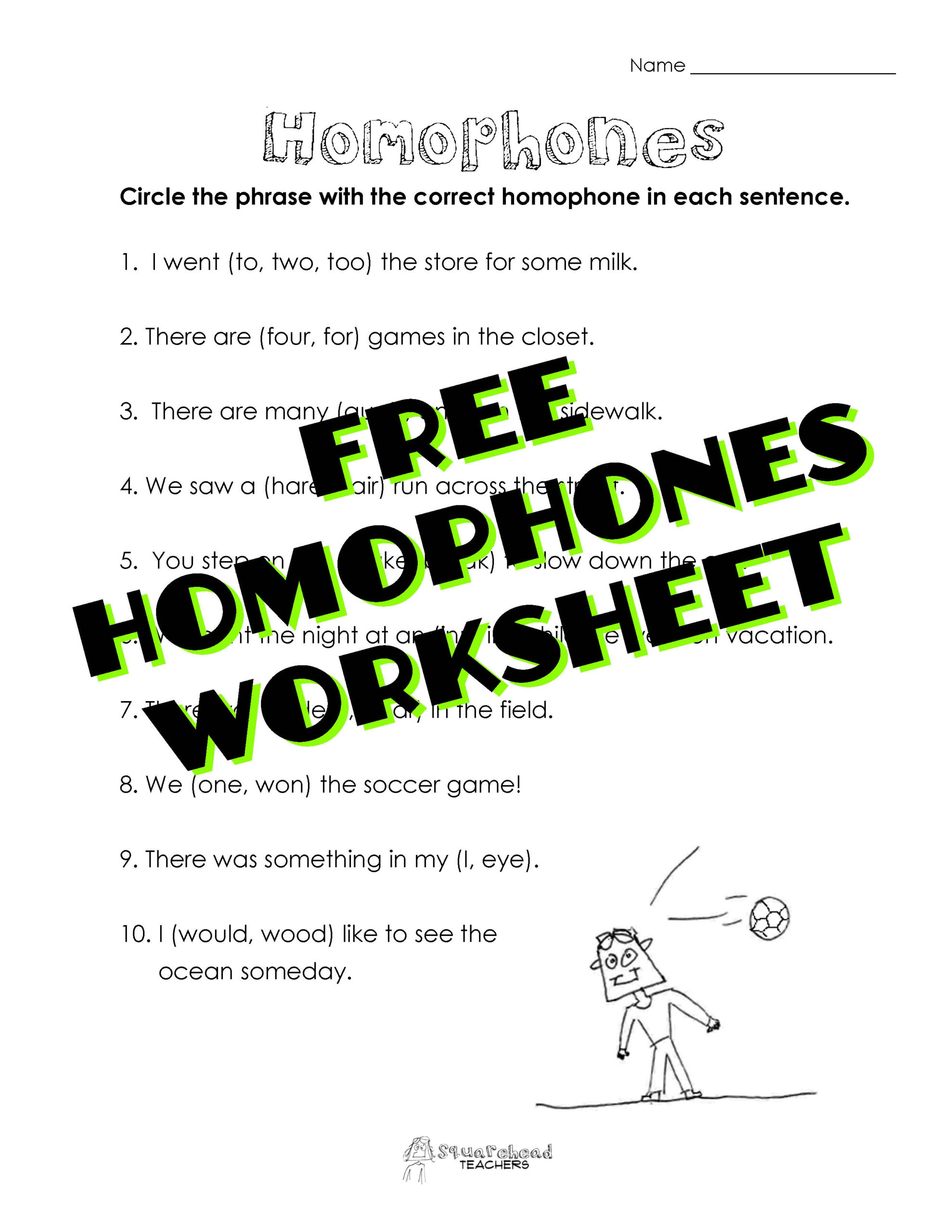 Homophones | Squarehead Teachers