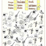 How Many Halloween Pictures Can You See?   Esl Worksheet
