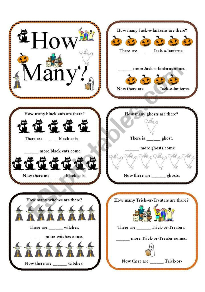 How Many?halloween Activities   Esl Worksheetaz06Qj