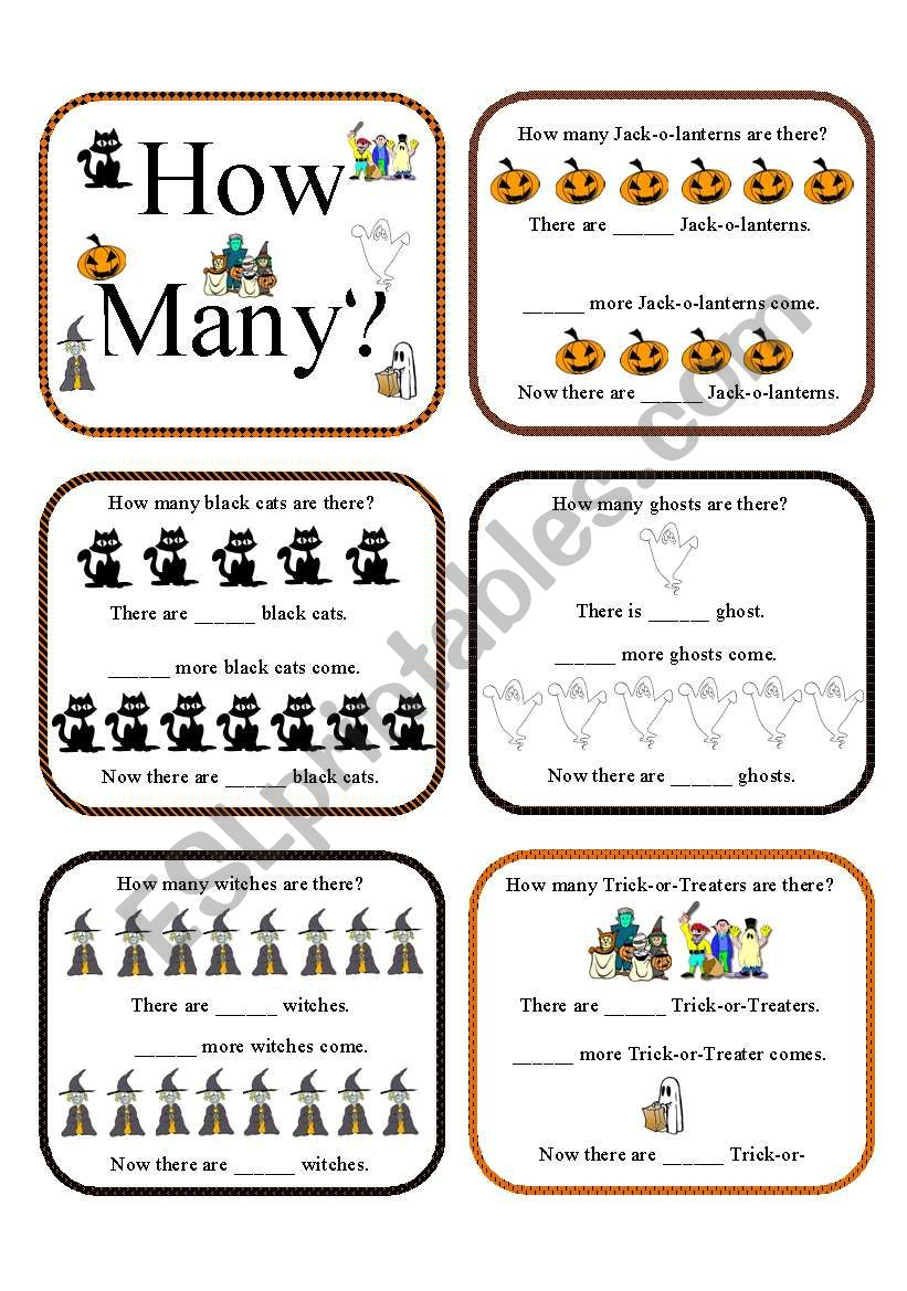 How Many?halloween Activities - Esl Worksheetaz06Qj