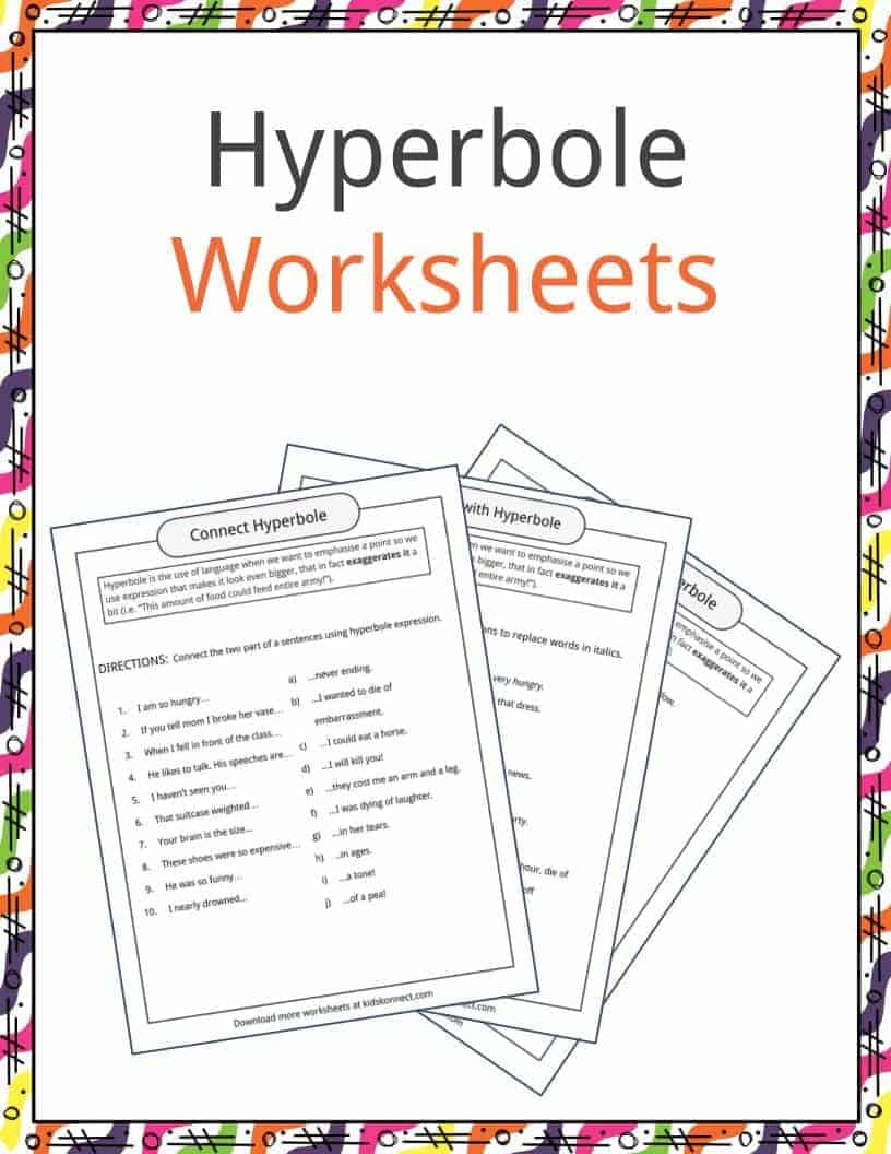 Hyperbole Examples, Definition &amp;amp; Worksheets | Kidskonnect