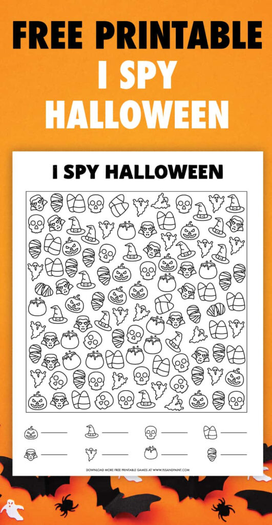 I Spy Halloween | Free Printable Game   Pjs And Paint