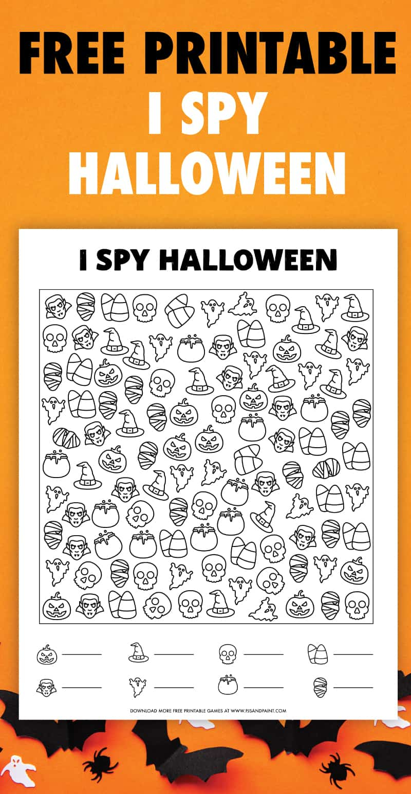 I Spy Halloween | Free Printable Game - Pjs And Paint