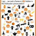 I Spy Halloween Printable. Find 10 Pumpkins Hidden In The