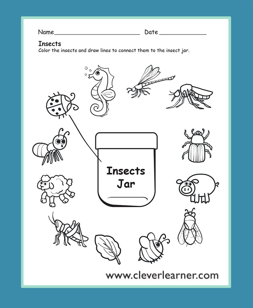 Insects Preschool Worksheets | Insects Preschool, Free