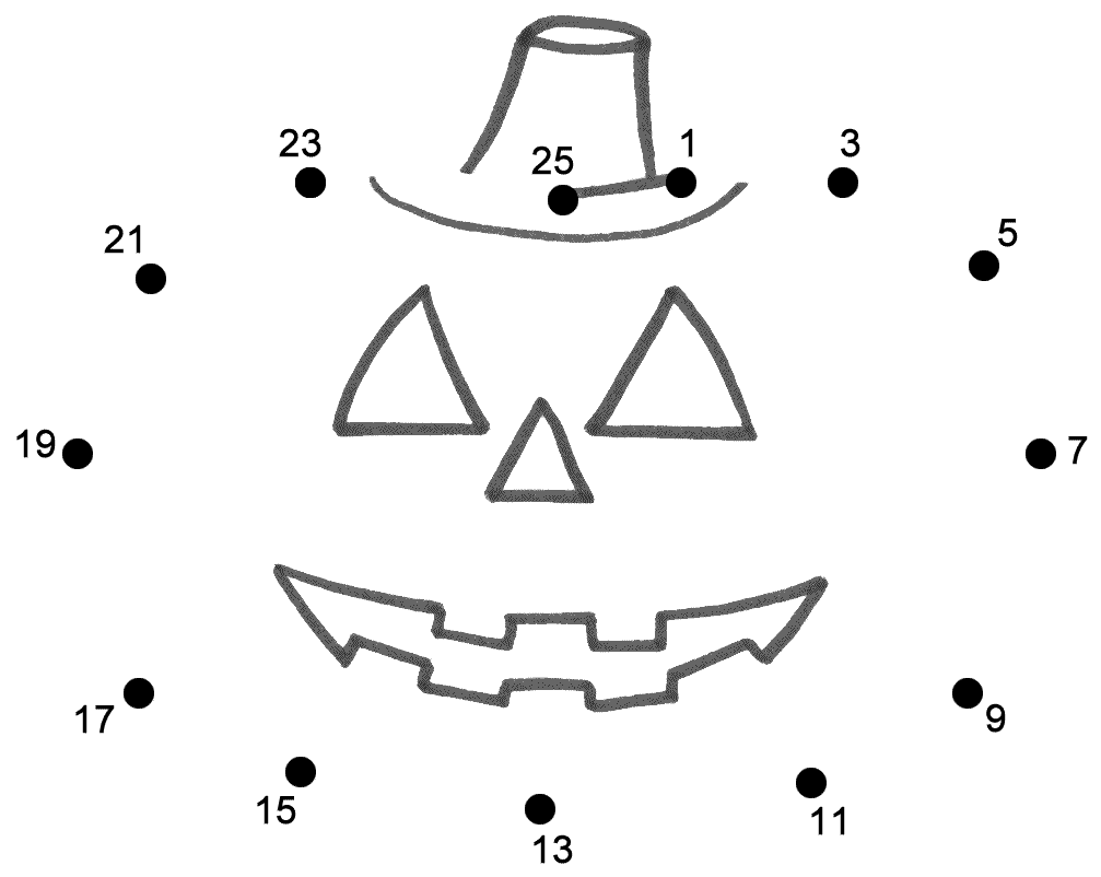 Jack-O&amp;#039; Lantern Dot To Dot. | Halloween Worksheets