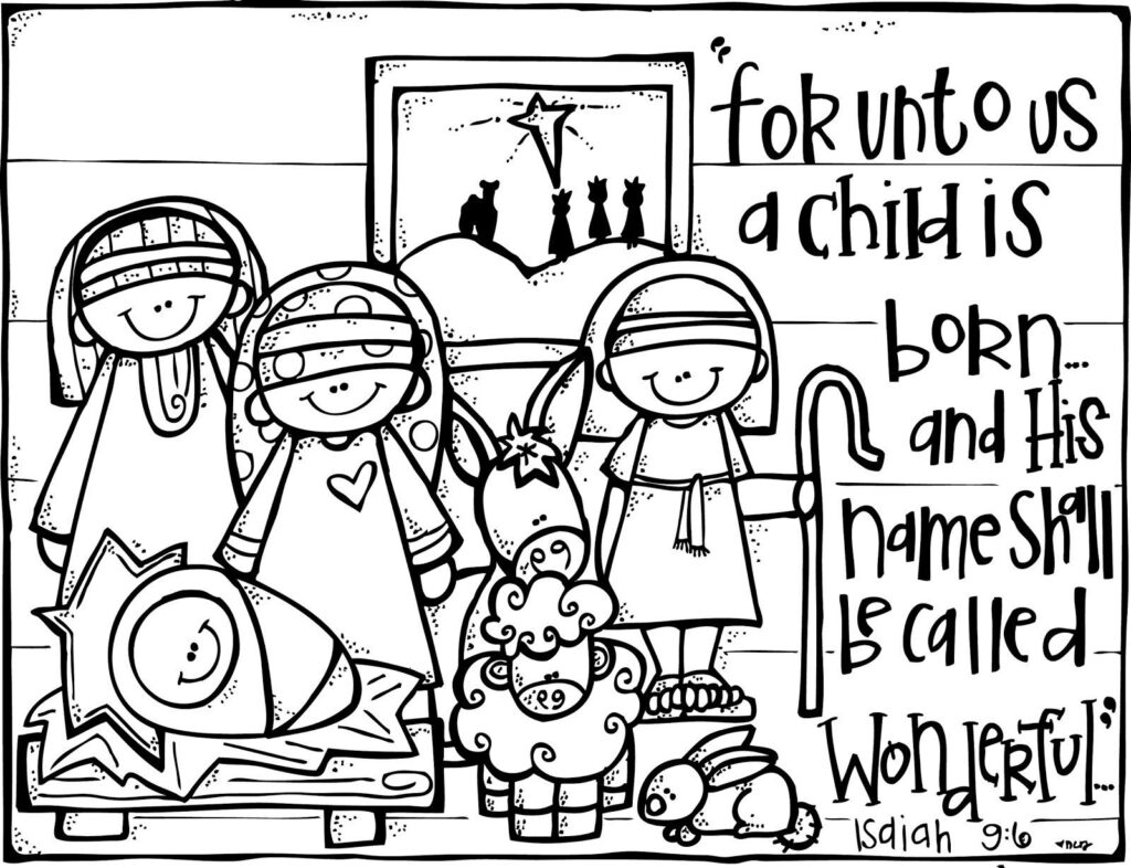 Jesus Coloring Pages Pdf   Coloring Innovative Nativity