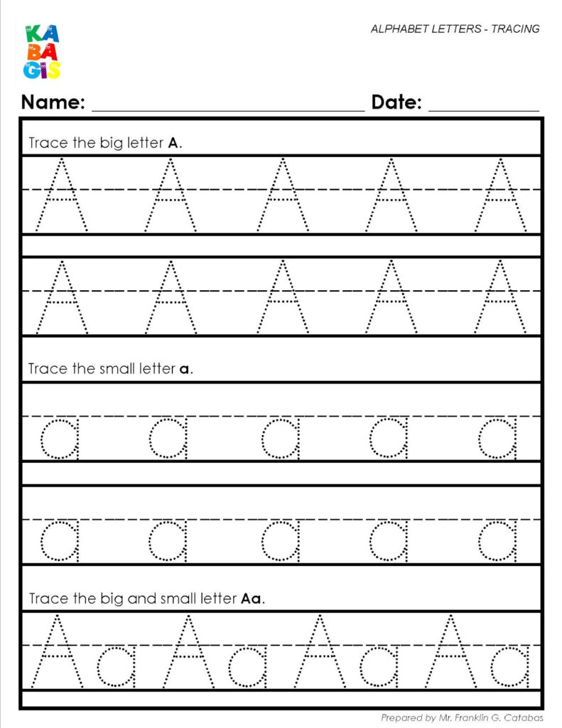 Kabagis: Alphabet Letters   Tracing A   Z With Alphabet Tracing A