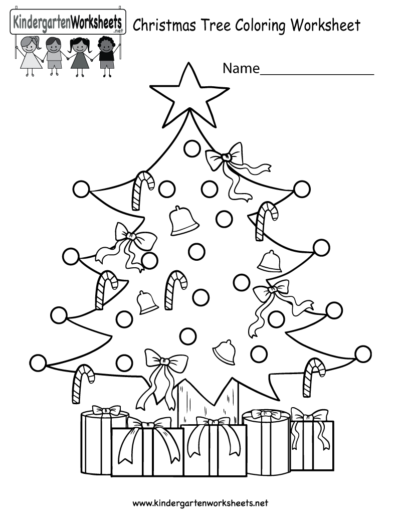 Christmas Tree Worksheets Kindergarten | AlphabetWorksheetsFree.com