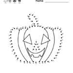 Kindergarten Halloween Connect The Dots Worksheet Printable