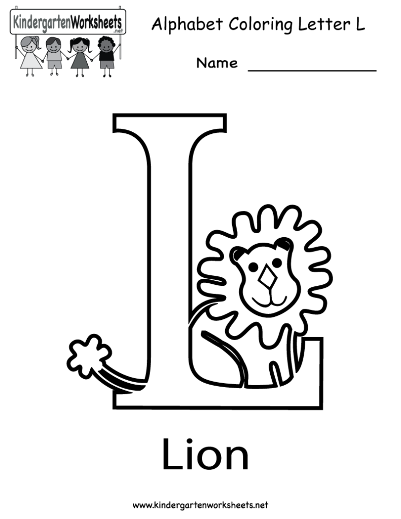 Kindergarten Letter L Coloring Worksheet Printable Within Letter L Worksheets For Kinder