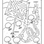 Kite Maze And Coloring Mazes For Kids Abcteach Christmas