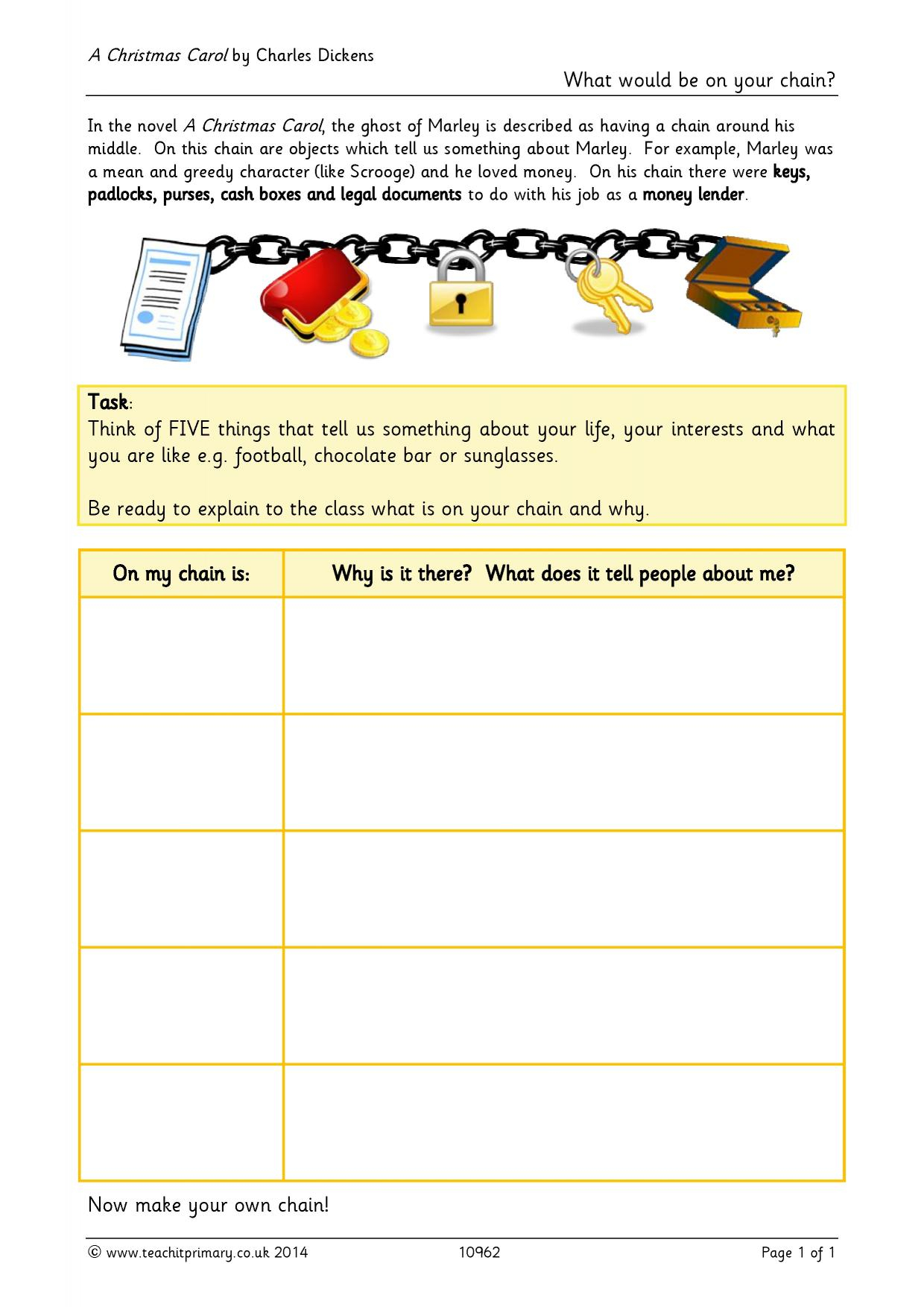 A Christmas Carol Worksheets Ks2