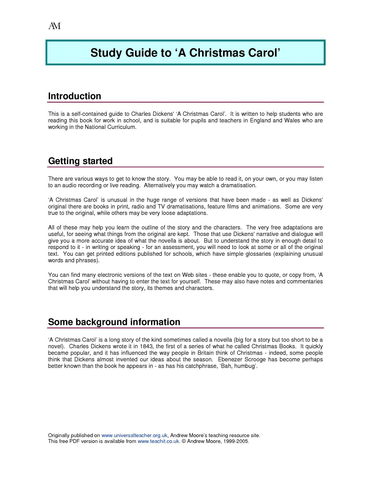 Ks4 Prose | A Christmas Carolcharles Dickens | Teachit