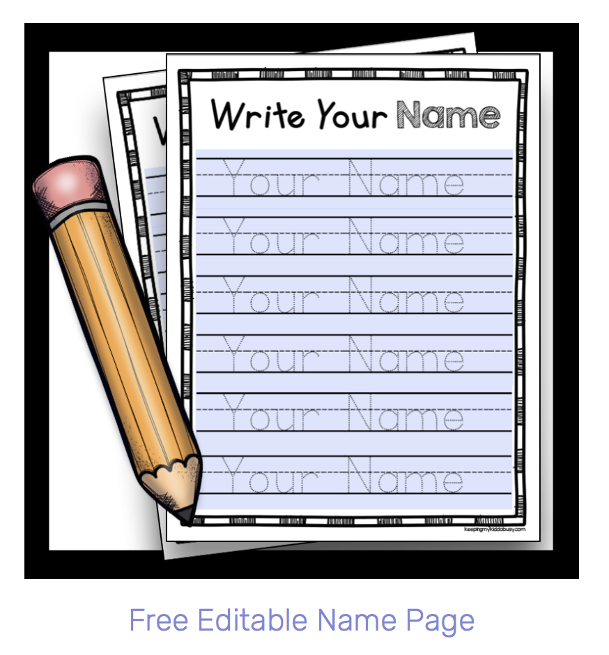 Learn To Write Your Name - Freebie — Keeping My Kiddo Busy pertaining to Name Tracing Freebie