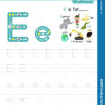 Letter E Uppercase And Lowercase Tracing Practice Worksheet Intended For Letter E Tracing Page