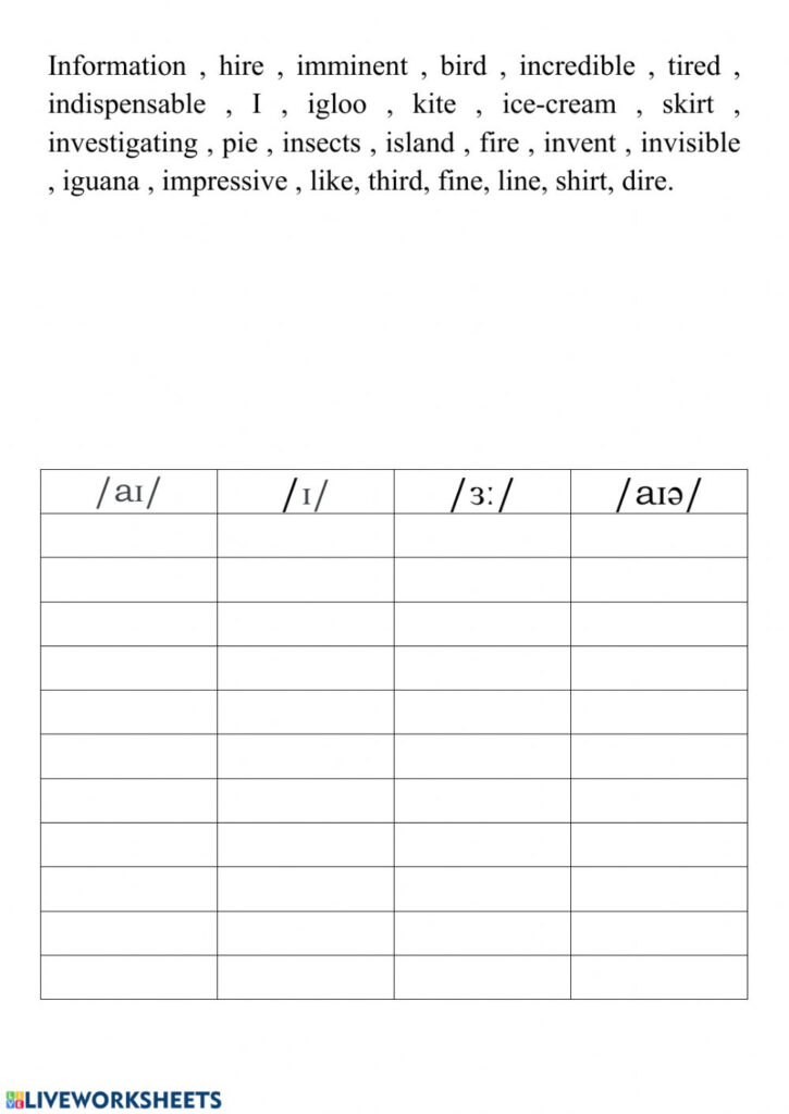 Letter Ii Worksheet For Letter Ii Worksheets