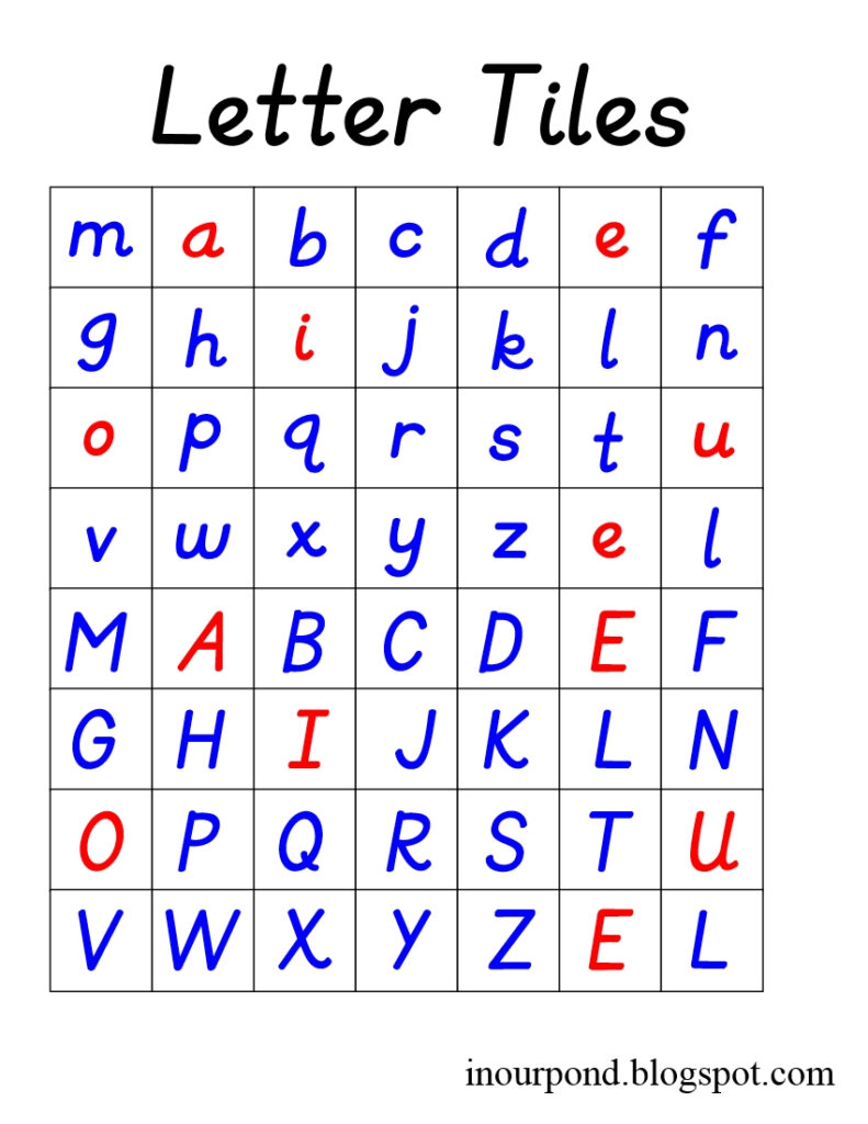 Letter Tiles For Spelling