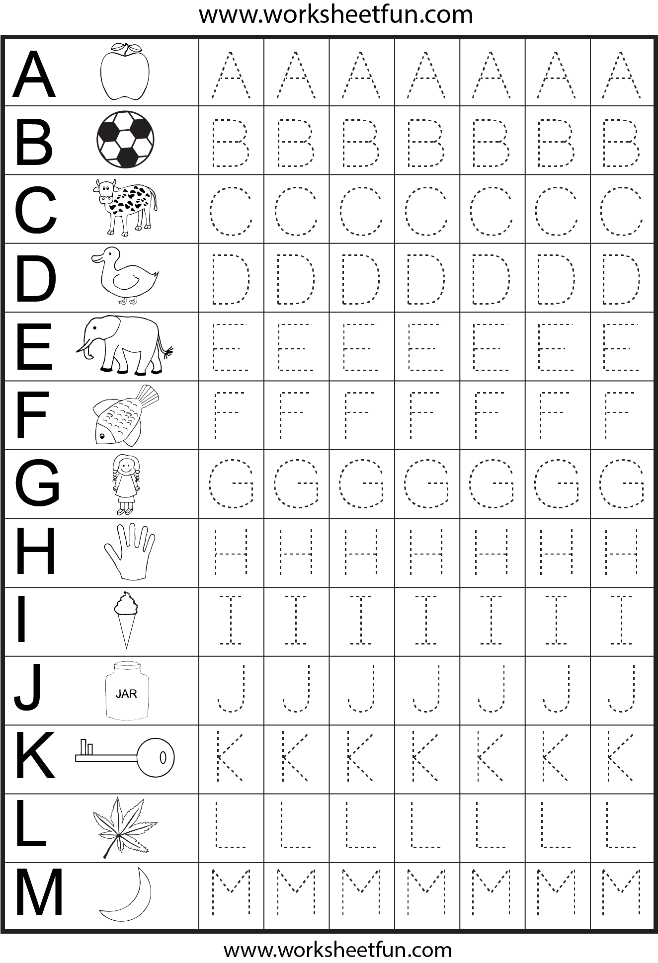 Letter Tracing – 1 Worksheet | Preschool Worksheets, Letter pertaining to Alphabet Worksheets Preschool Free