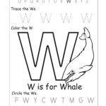 Letter W Worksheet For Preschool | Alphabet Worksheet Big