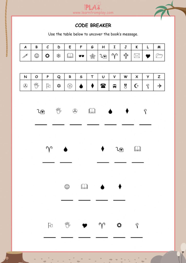 Liarbird   Code Breaker Worksheet