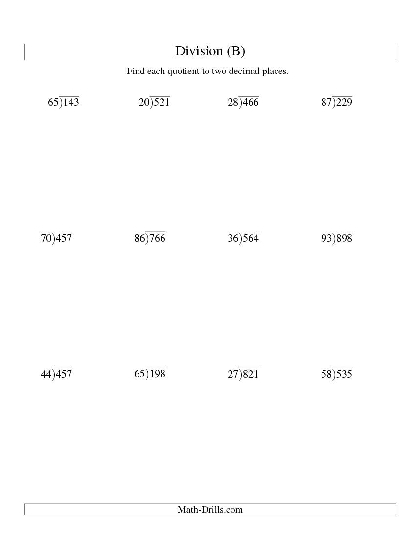 Long Division - Two-Digit Divisor And A Three-Digit Dividend