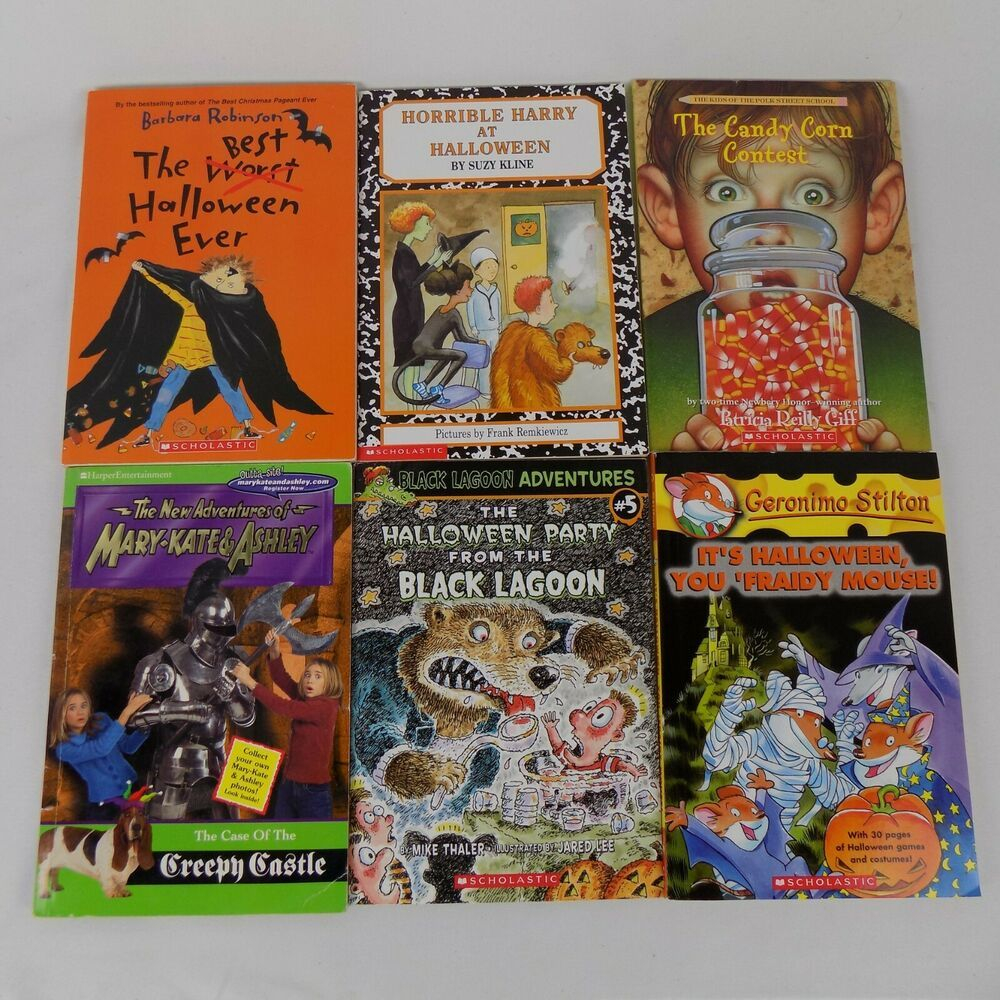 Lot Of 6 Halloween Theme Kids Books | Halloween Books For