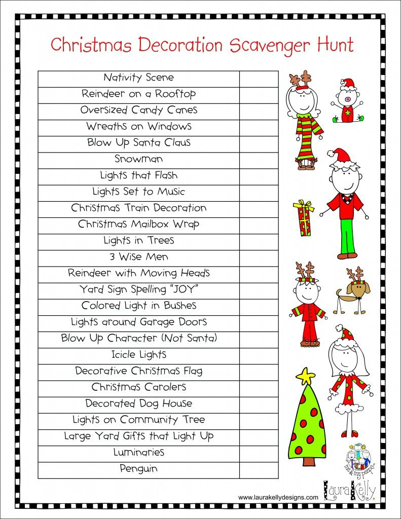 Love This Christmas Decorations Scavenger Hunt. Simply Print