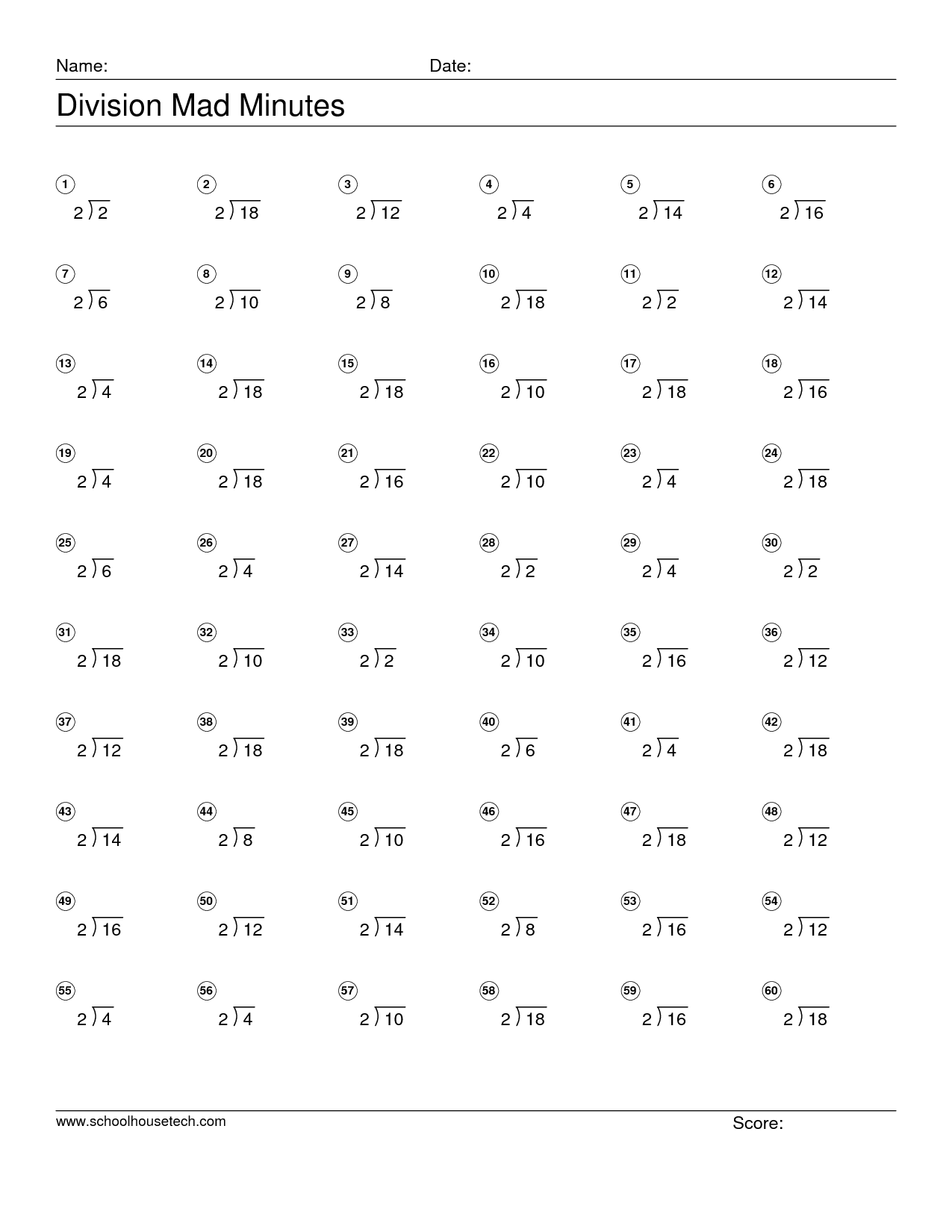 Mad Minutes Multiplication Worksheets Printable Maths Mathth