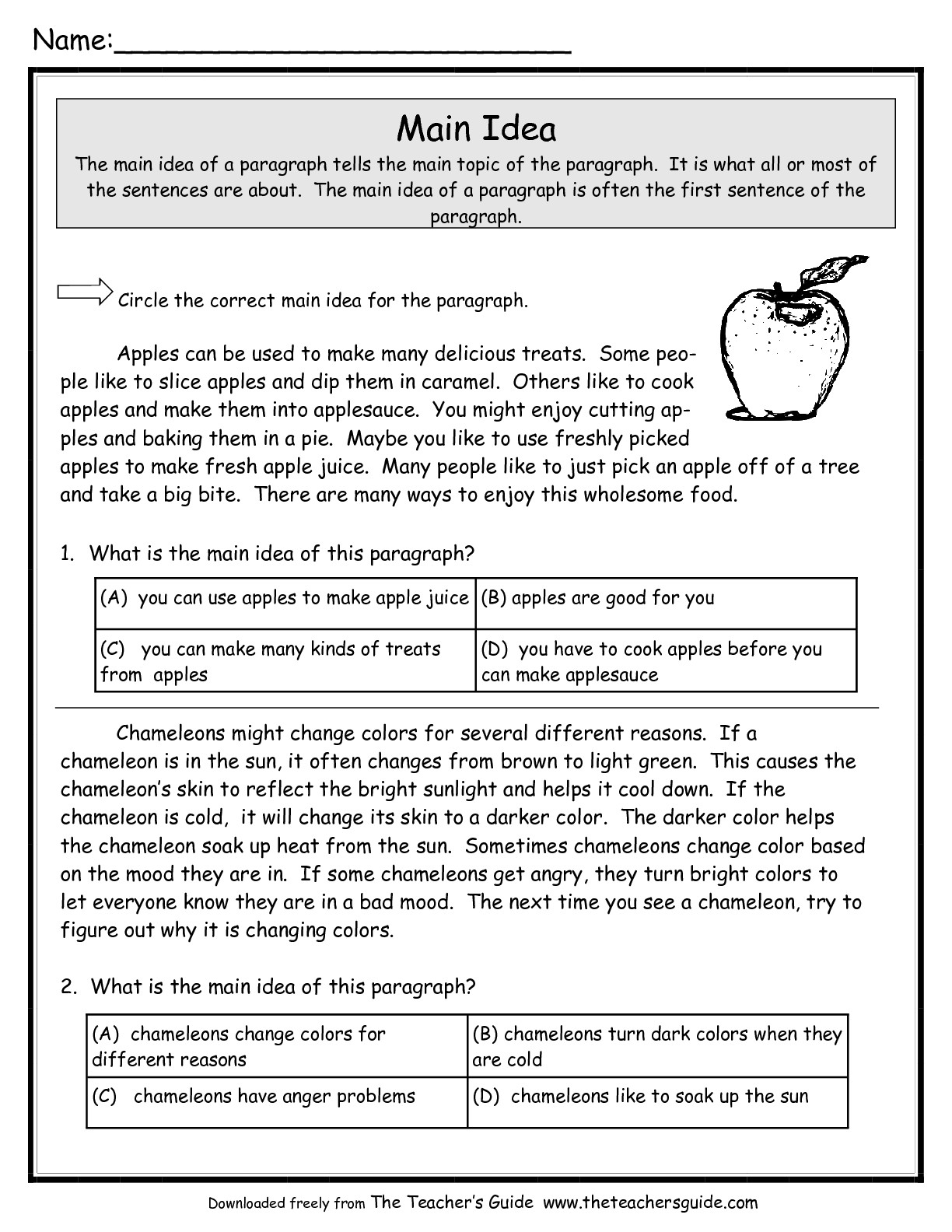 Main Idea Lessons Tes Teach And Details Worksheets Mainidea