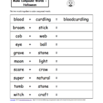Make Compound Words   Halloween, A Printable Worksheet