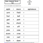 Make Compound Words, Printable Worksheets. Enchantedlearning