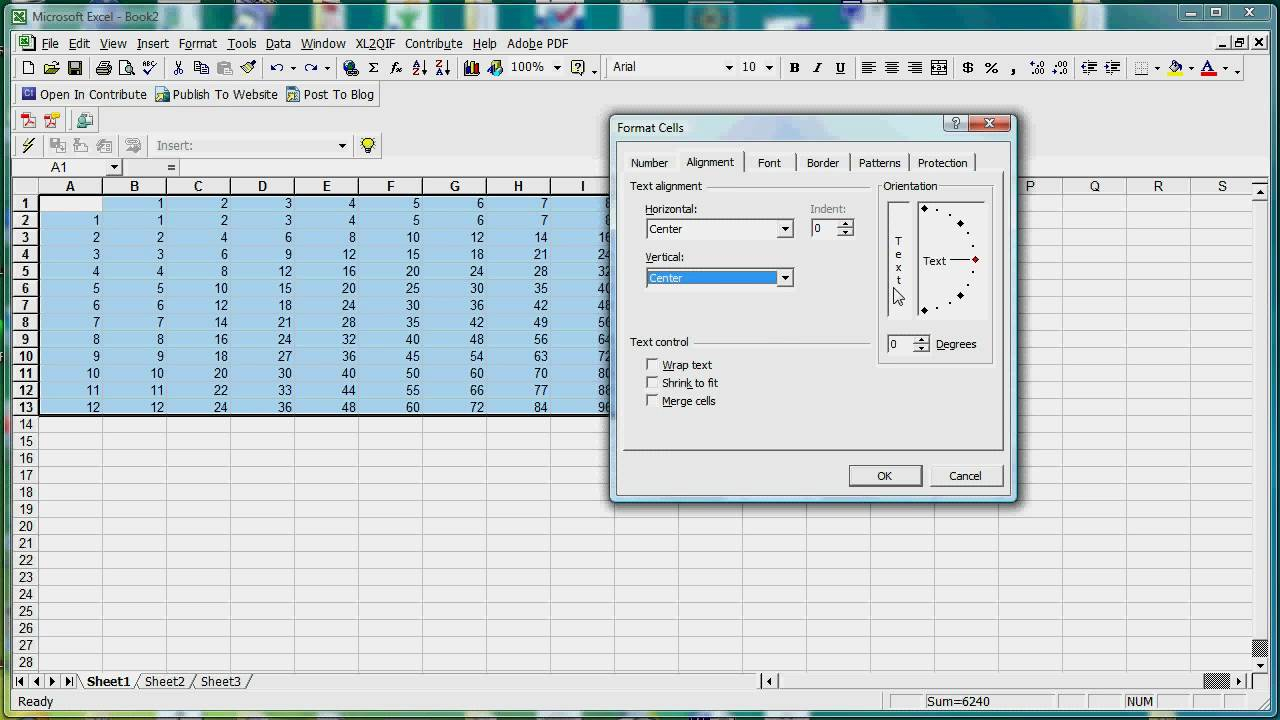 Multiplicacion en excel