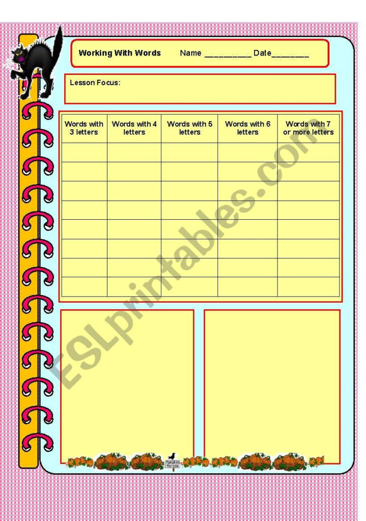 Making Words – Halloween   Esl Worksheetdturner