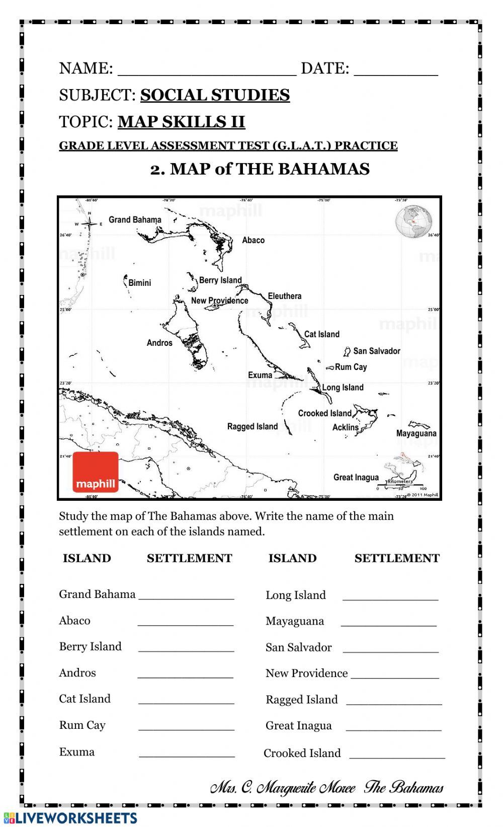 Map Skills Ii Worksheet