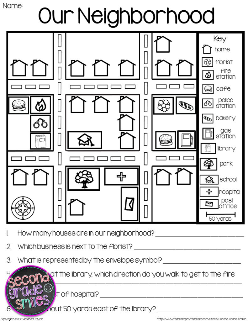 Map Skills Worksheets & Performance Task | Distance Learning