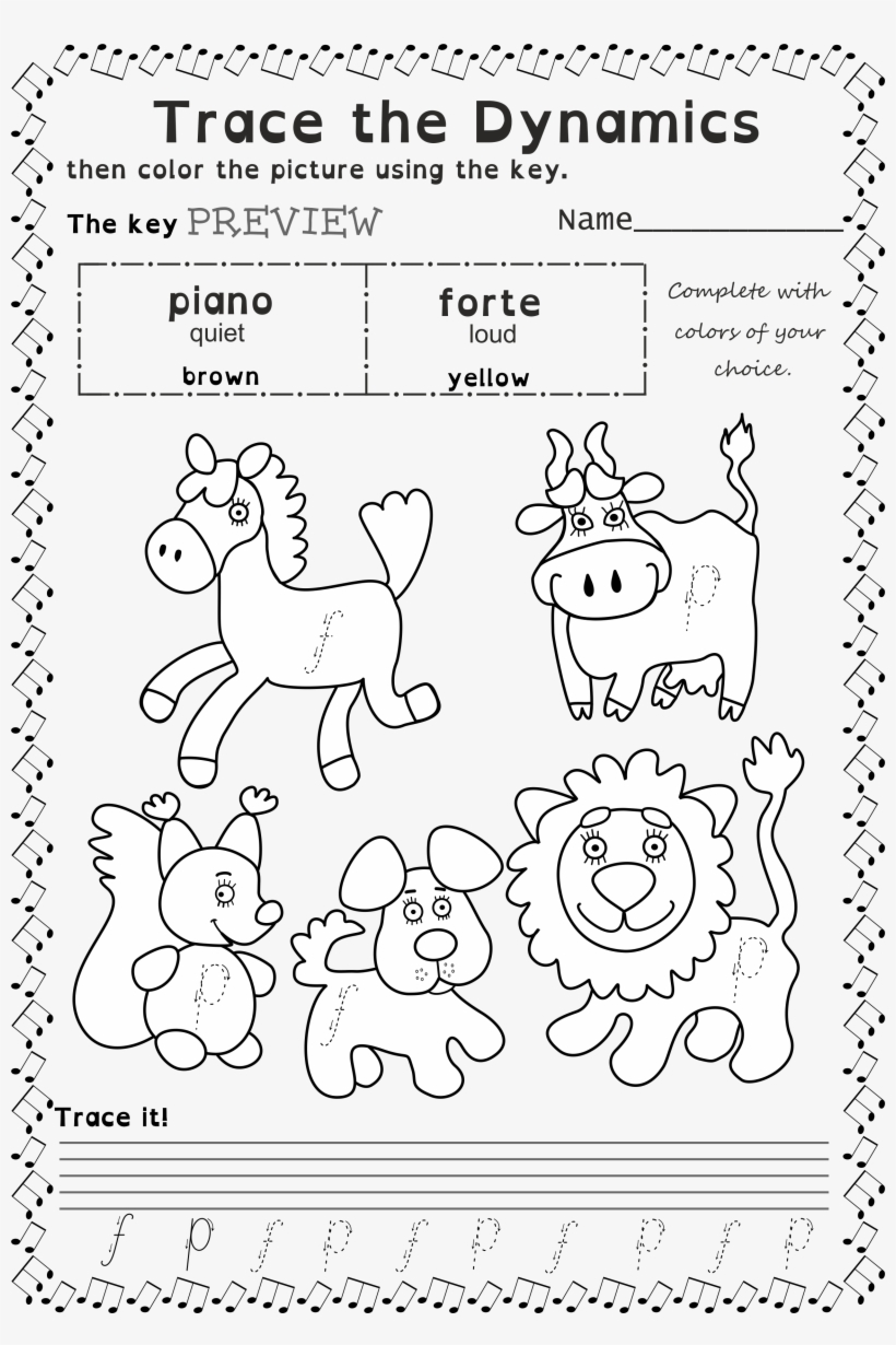 Marvelous Music Coloring Worksheets Picture Ideas Book Trace