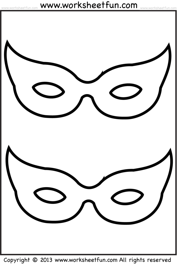 Mask – 2 Worksheets / Free Printable Worksheets – Worksheetfun