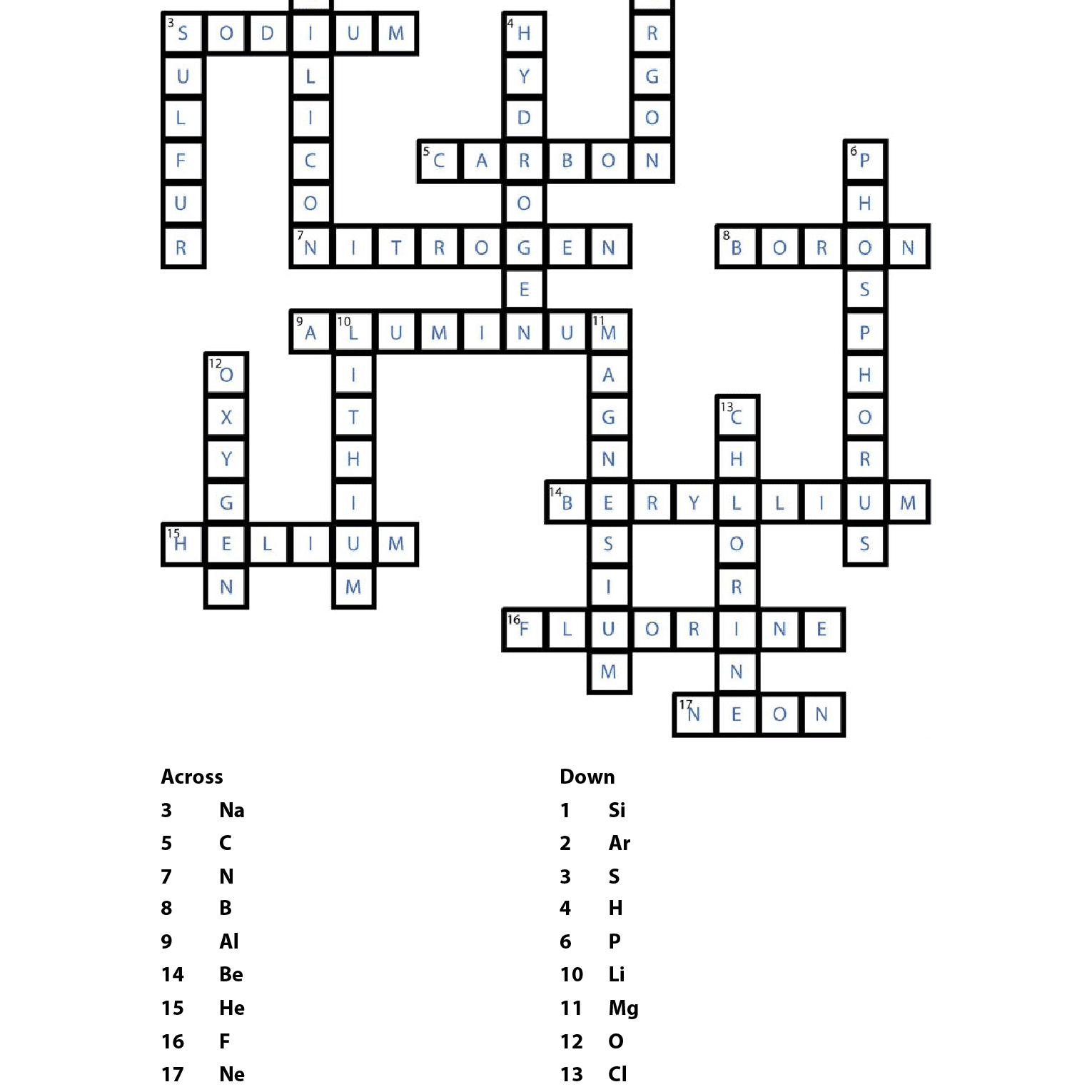 Math Crossword Puzzles Worksheets Answers | Printable
